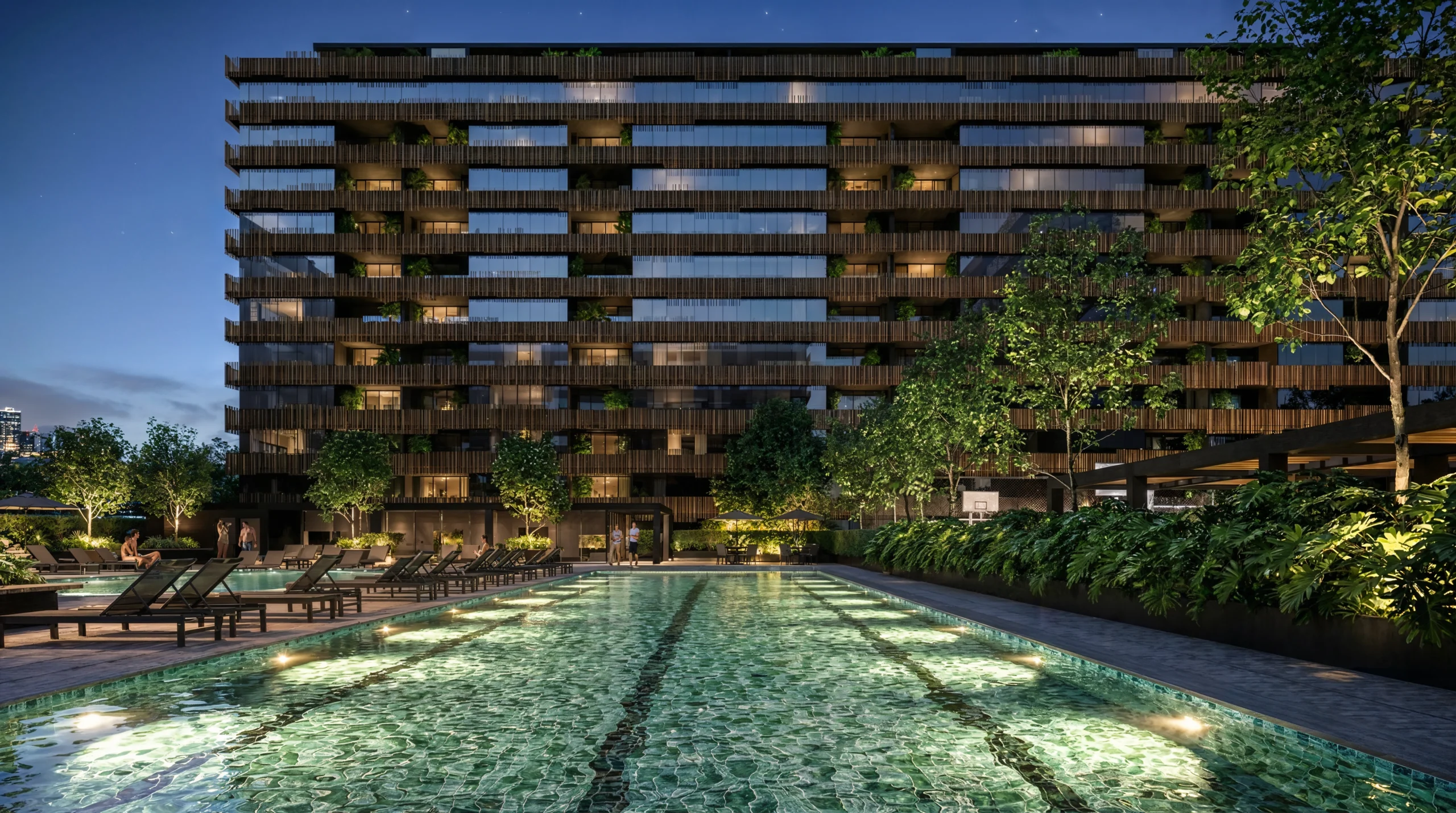 Piscina raia noturna